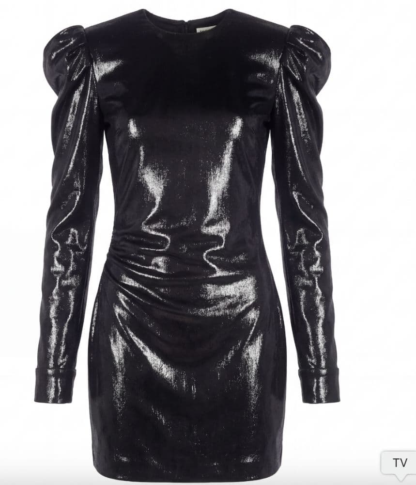 Saint Laurent Metallic Cocktail Dress - Image 5