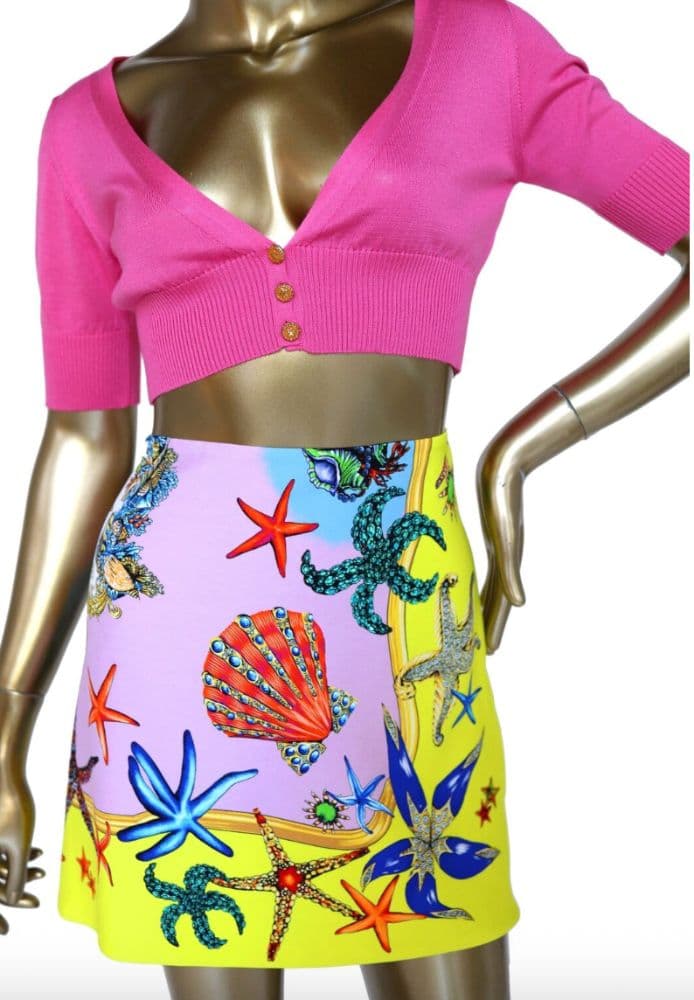 Versace Trésor De La Mer Print Mini Skirt - Image 4