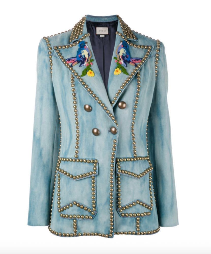 Gucci 2017 Embroidered Denim Jacket - Image 4