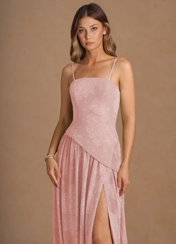 Marcella Baby Pink Corset Maxi Dress - Image 3
