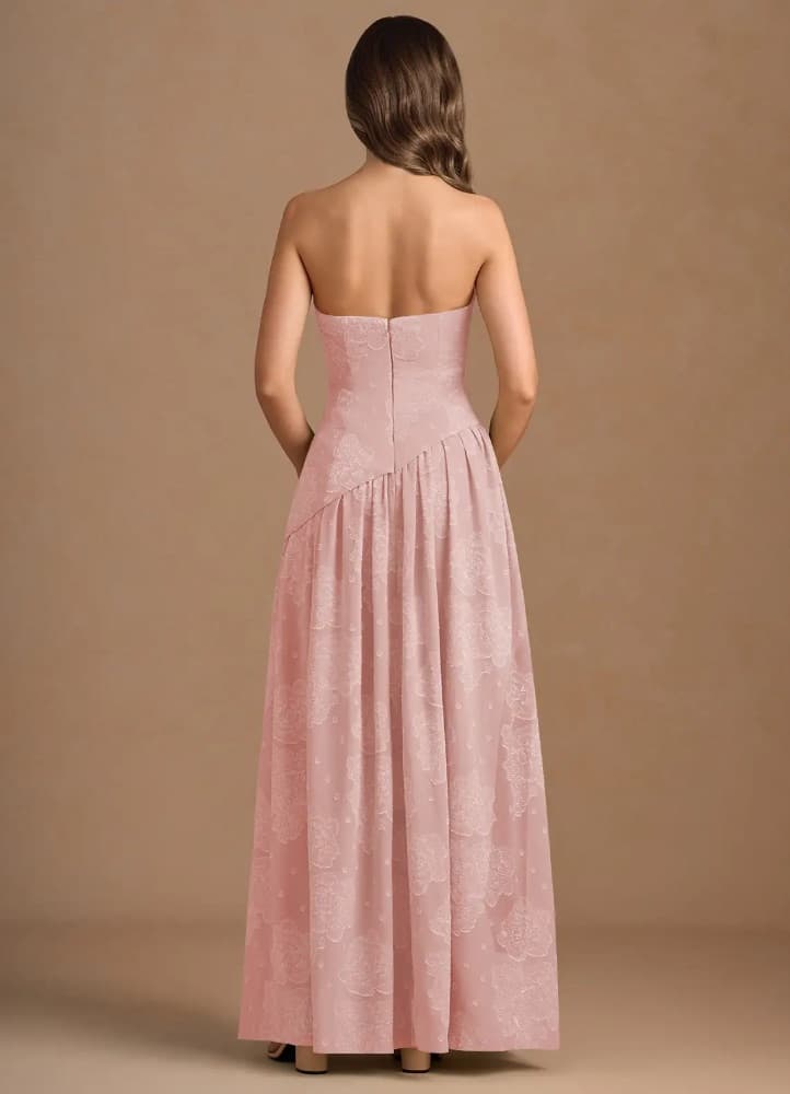 Marcella Baby Pink Corset Maxi Dress - Image 4