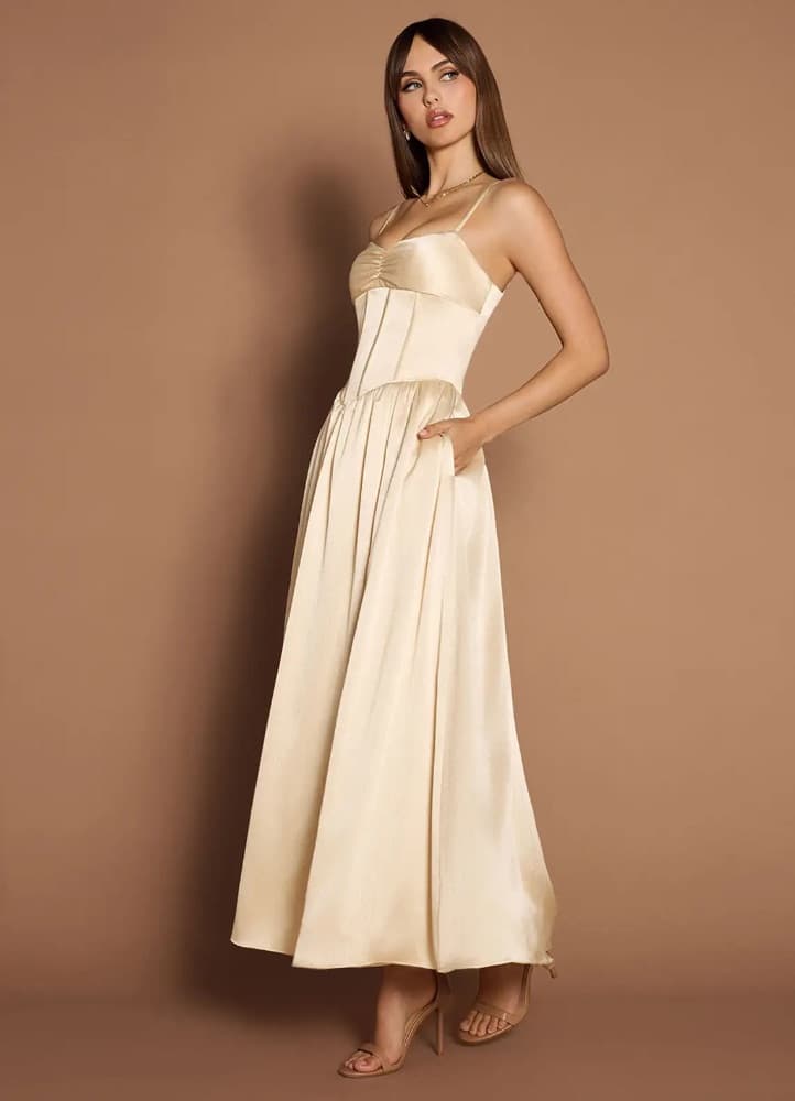 Lylla Cream Maxi Dress - Image 2