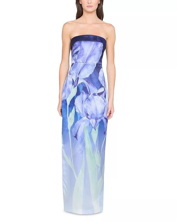 Theia Cyrilla Strapless Column Gown - Image 3