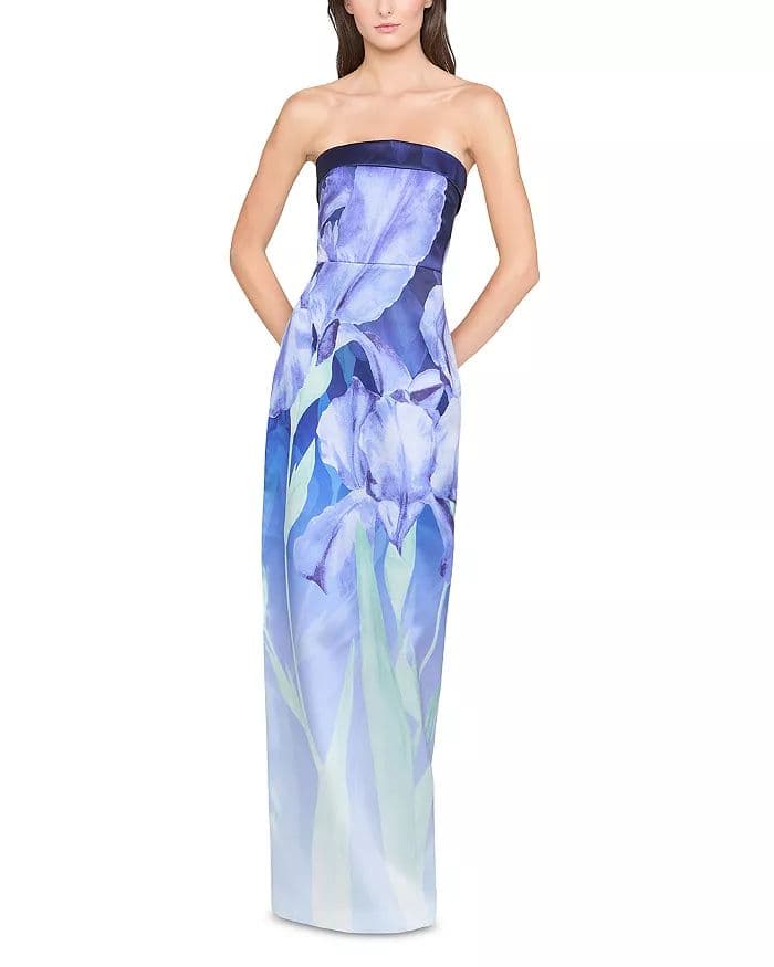 Theia Cyrilla Strapless Column Gown - Image 1