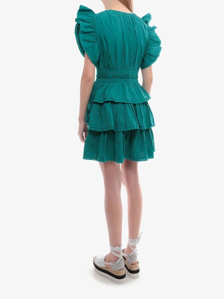 ULLA JOHNSON Camilla ruffled cotton poplin minidress - Image 3