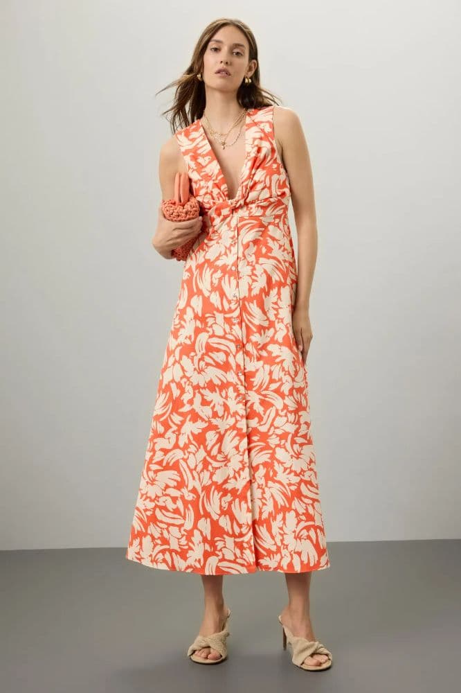 Misa Najah Dress in Patmos Tangerine - Image 1