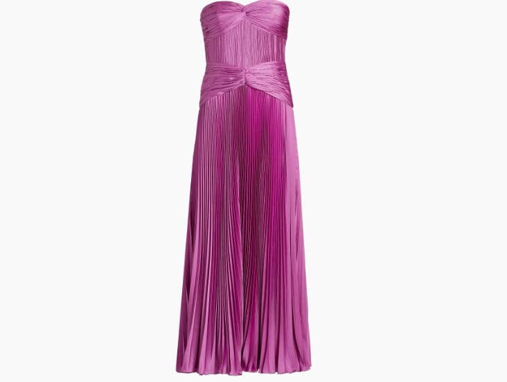 Amur Del Strapless Pleated Dress - Image 1