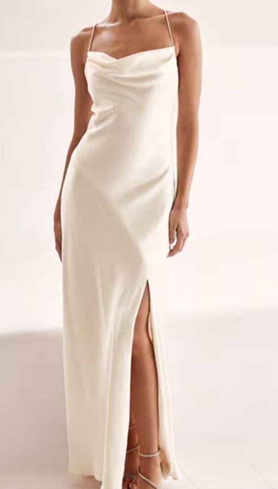 Revolve Champagne Maxi Dress - Image 1
