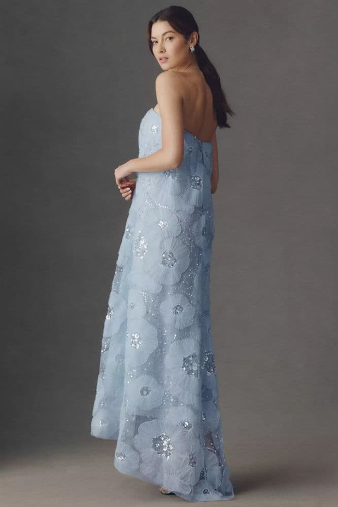 Helsi Margot Strapless Maxi Dress - Baby Blue - Image 3