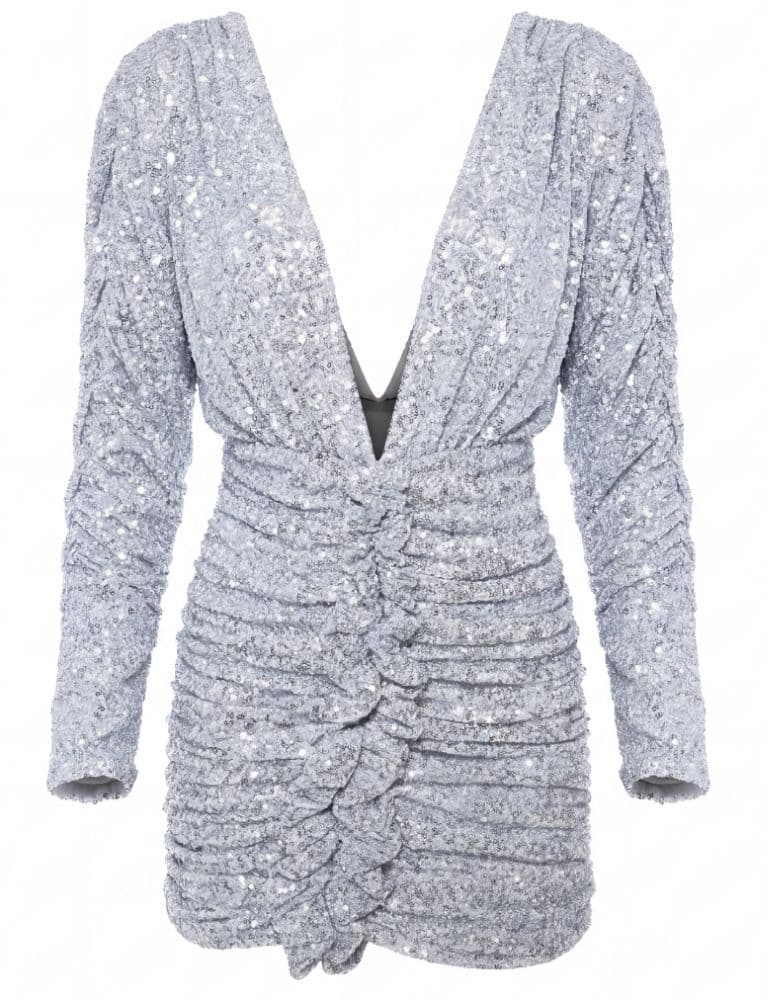Attico Sequin Draped Dress - Image 3