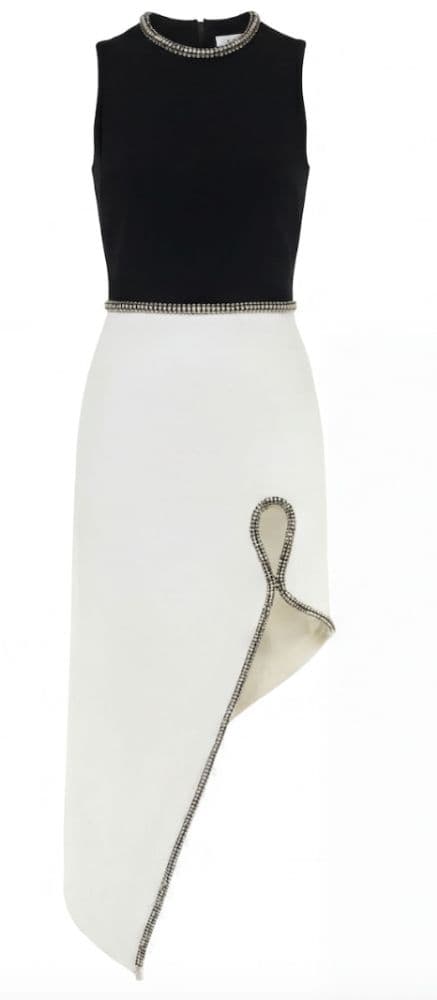 David Koma Colorblock Dress With Rhinestone Embellishment - Image 1
