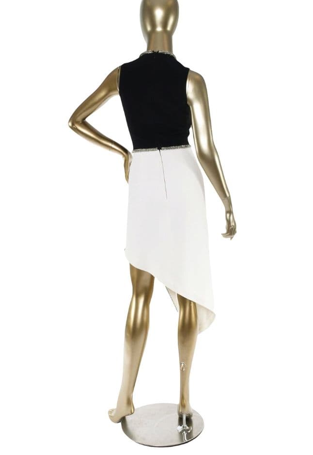 David Koma Colorblock Dress With Rhinestone Embellishment - Image 3