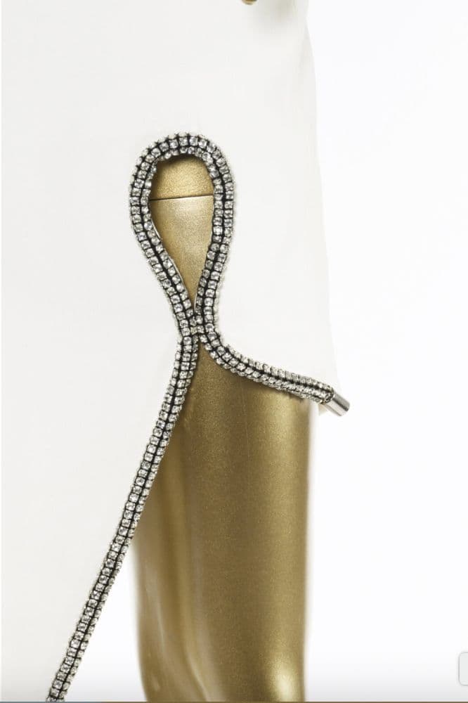 David Koma Colorblock Dress With Rhinestone Embellishment - Image 4