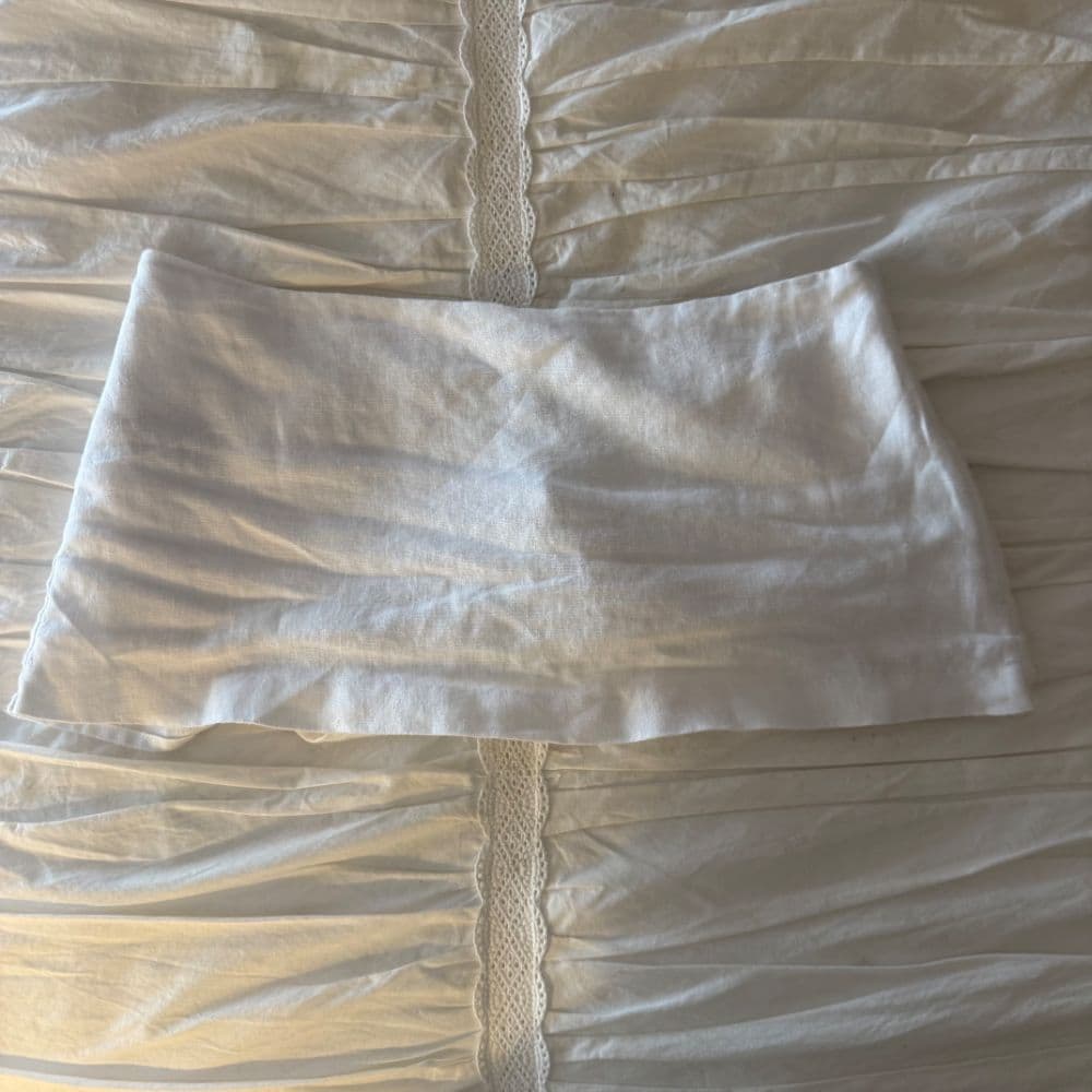 Reformation Mia Low Waist Linen Skort - Image 1