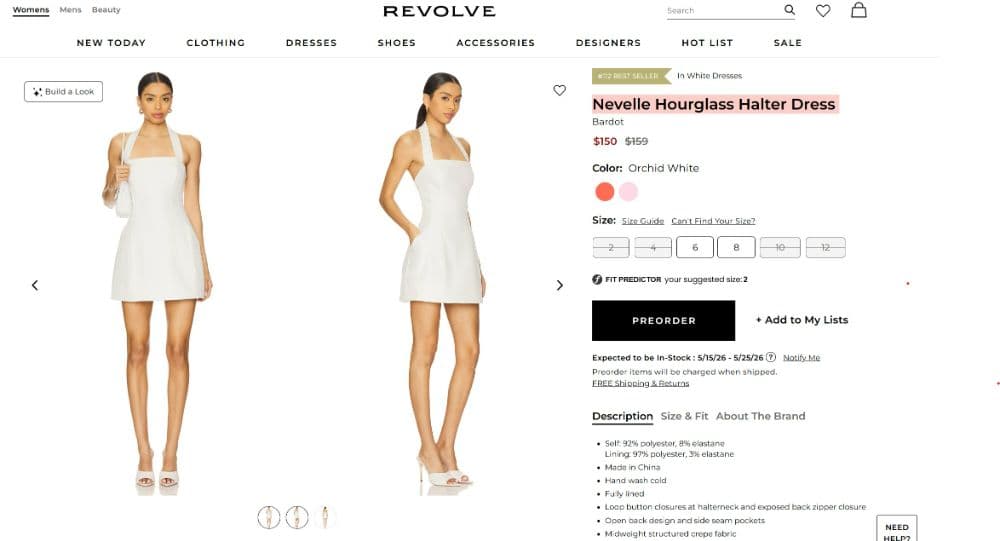 Nevelle Hourglass Halter Dress - Image 1