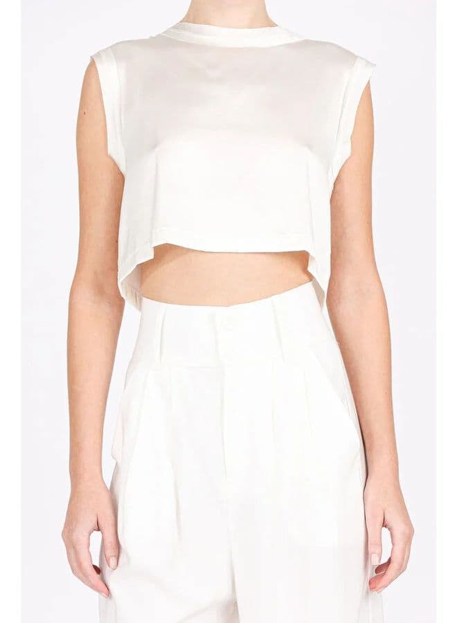 Nonchalant- Mel Crop- Ivory - Image 2