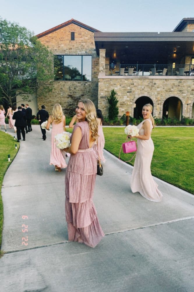 Sabina Musayev Skylar Tiered Plisse Gown - Image 1
