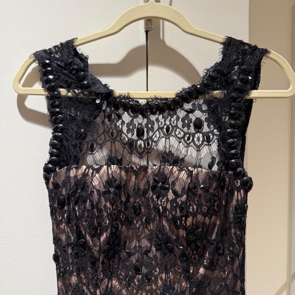 Black lace mermaid gown - Image 1