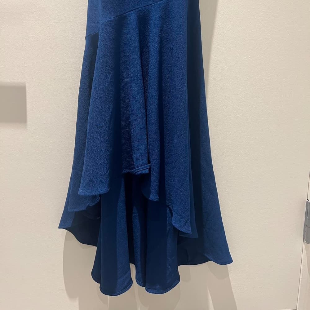 Vintage royal blue high-low dress. - Image 2