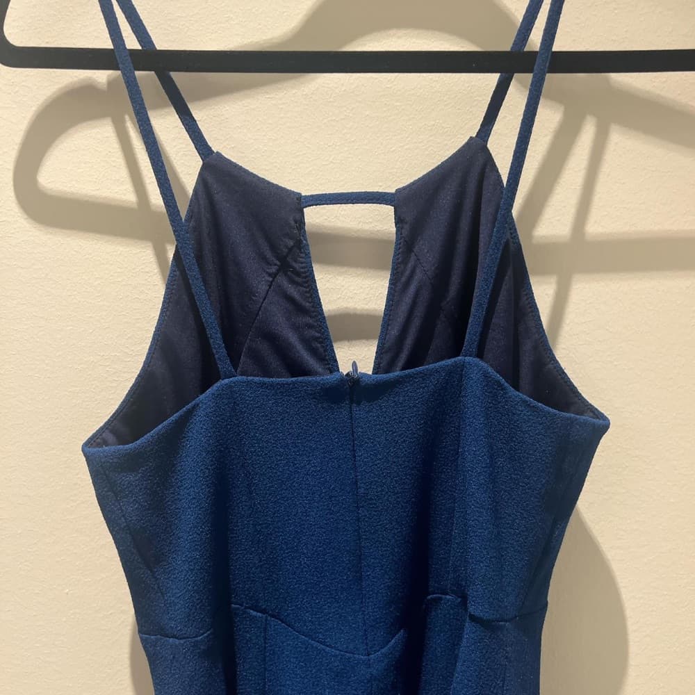 Vintage royal blue high-low dress. - Image 4