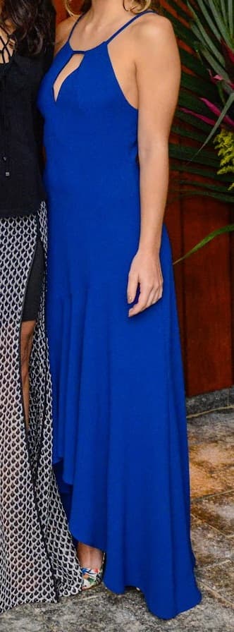Vintage royal blue high-low dress. - Image 6