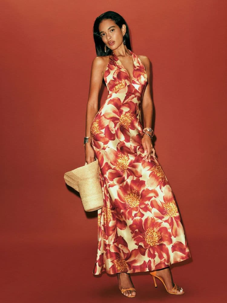 Reformation Daniela Silk Dress - Image 1