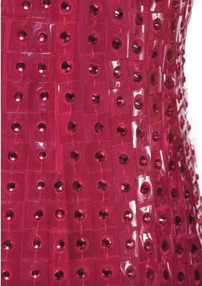 Raisa Vanessa Pink Rhinestone And Plexi Halter Gown - Image 6