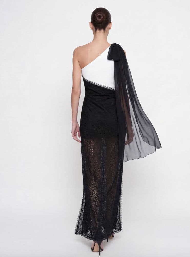 Emilio Pucci Lace One-shoulder Gown - Image 3