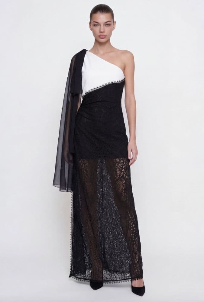 Emilio Pucci Lace One-shoulder Gown - Image 1