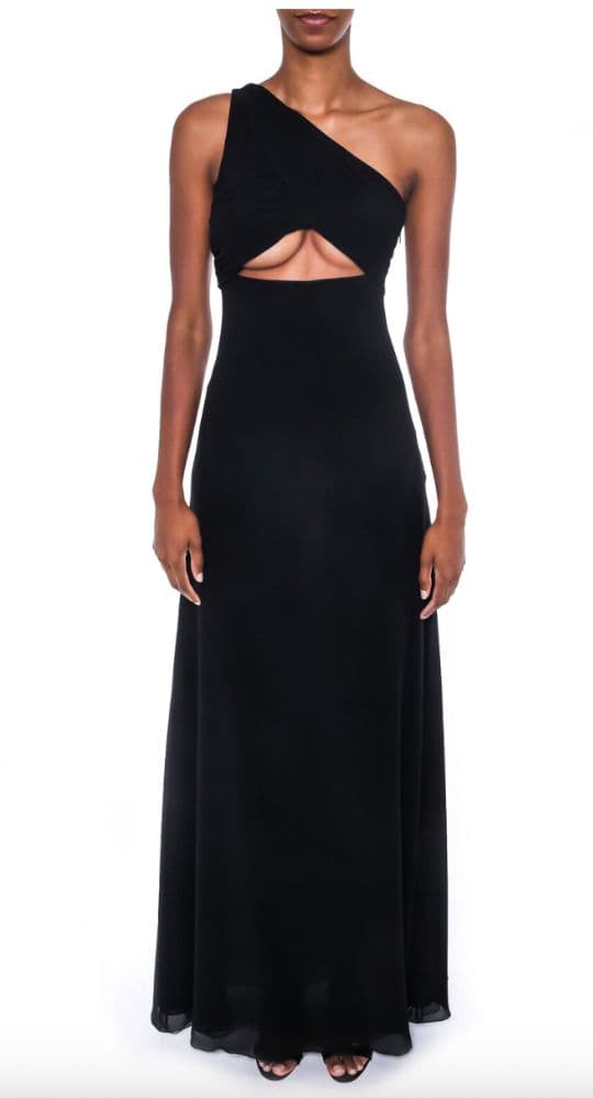 Saint Laurent Silk One-shoulder Dress - Image 1