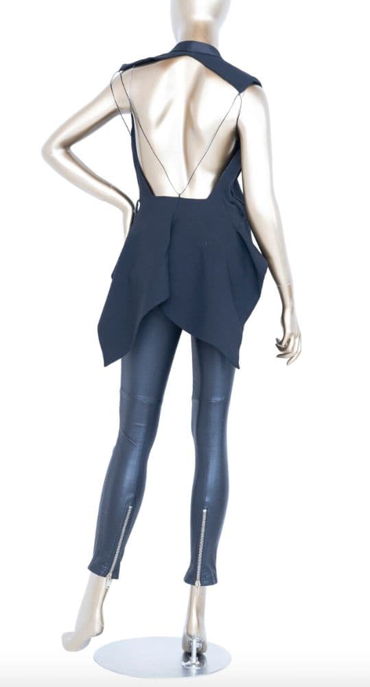 Haider Ackermann Women's Black Open Back Asymmetric Waistcoat - Image 4