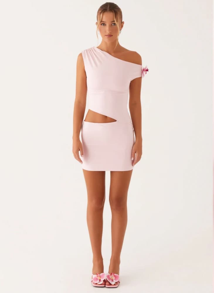 Castaway Mini Dress in Pink - Image 3