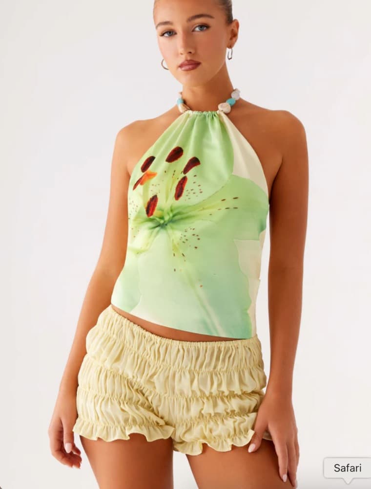 Dalila Beaded Tie Back Top - Image 1