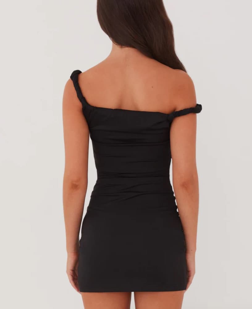 Arabella Twist Shoulder Mini Dress - Image 2