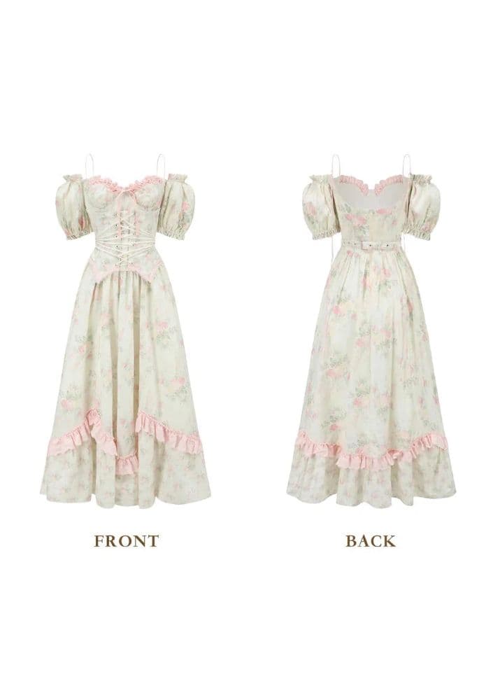 Floral Ruffle Corset Dress - Image 4