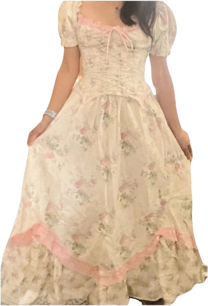 Floral Ruffle Corset Dress - Image 3