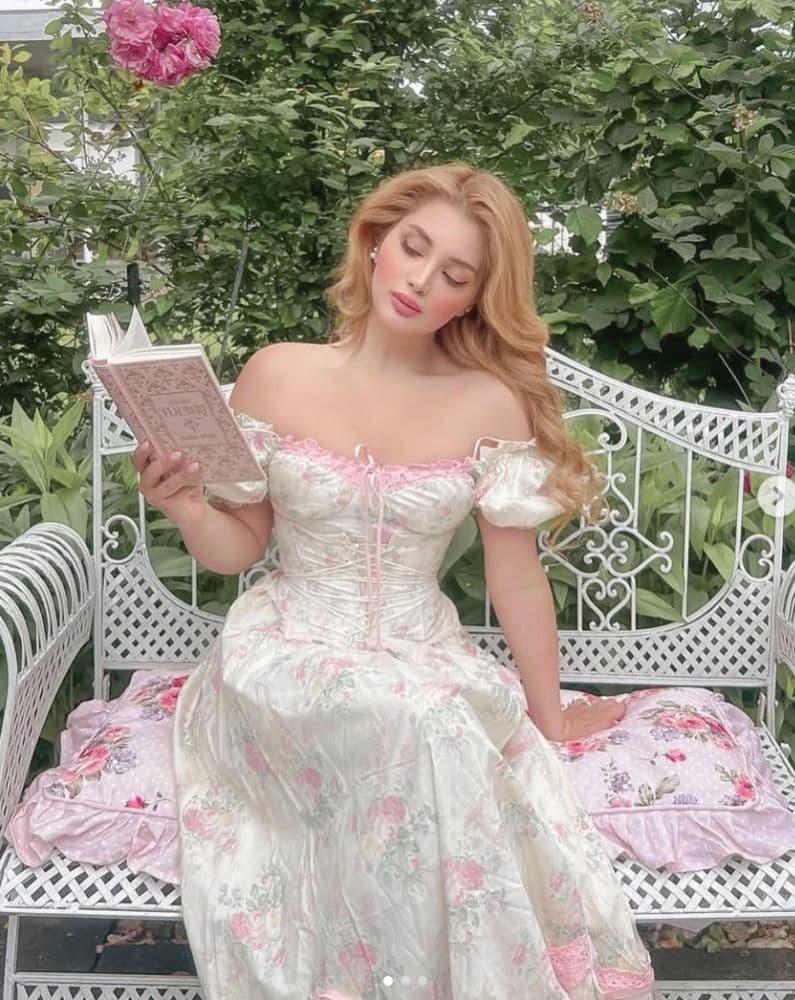 Floral Ruffle Corset Dress - Image 1