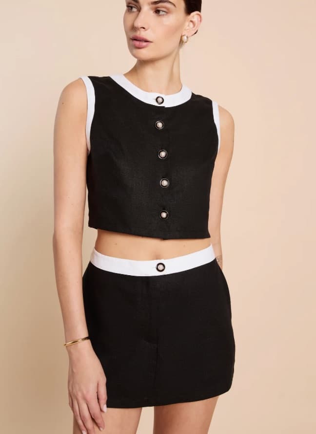 Black/White Skort Set - Image 2
