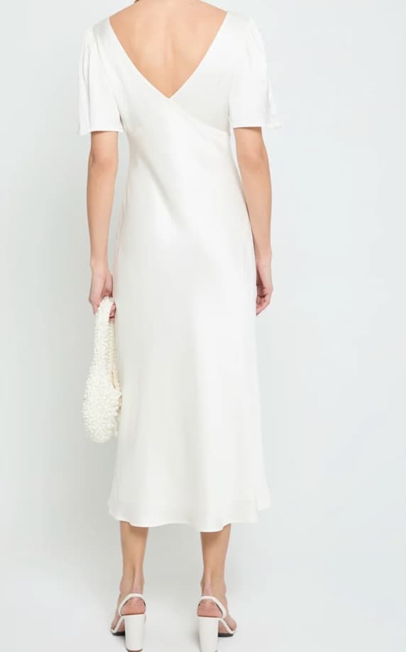 White Silk Dress - Image 2