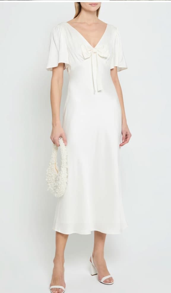 White Silk Dress - Image 3