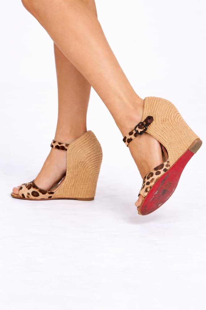 Rare Christian Louboutin Animal Print Espadrilles - Image 3