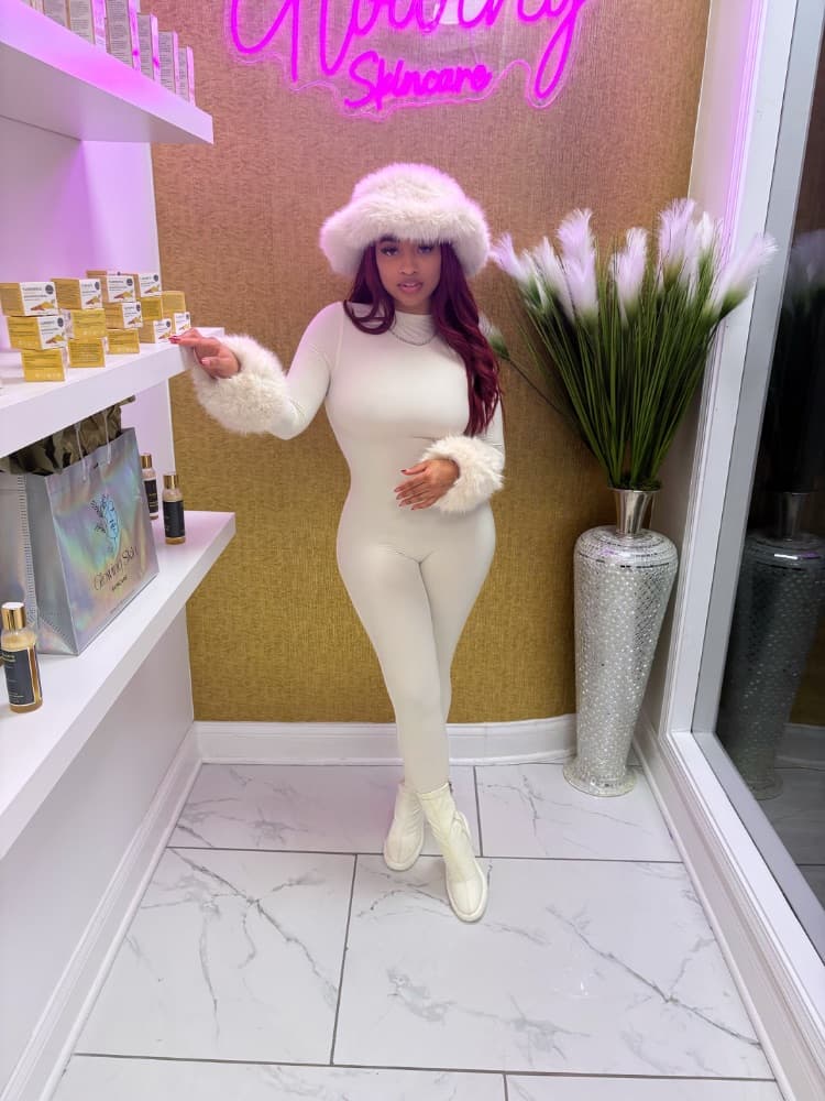 Faux Fur Jumpsuit Set - Image 3