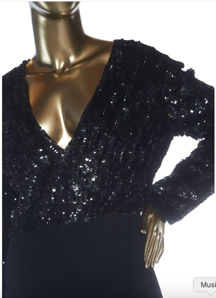 Elie Saab Sequined V-neck Gown - Image 3
