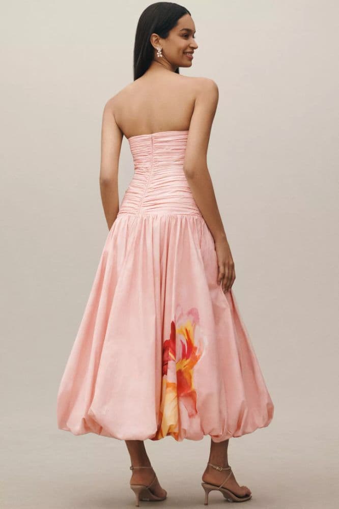 NICHOLAS 'Despina' Strapless Midi Dress - Image 2