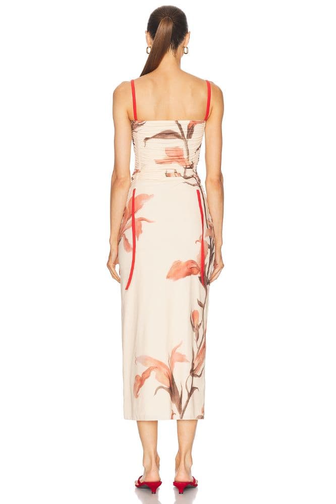 SIR. Hana Ruched Midi Dress - Image 3