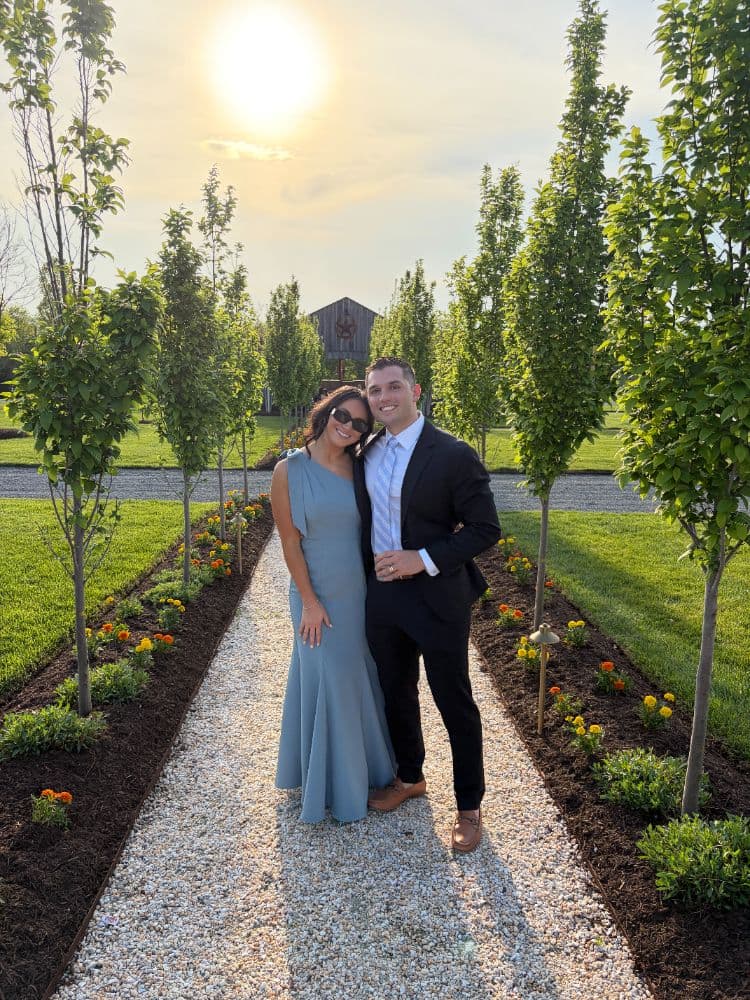 Light Blue – Long Wedding Dress - Image 3