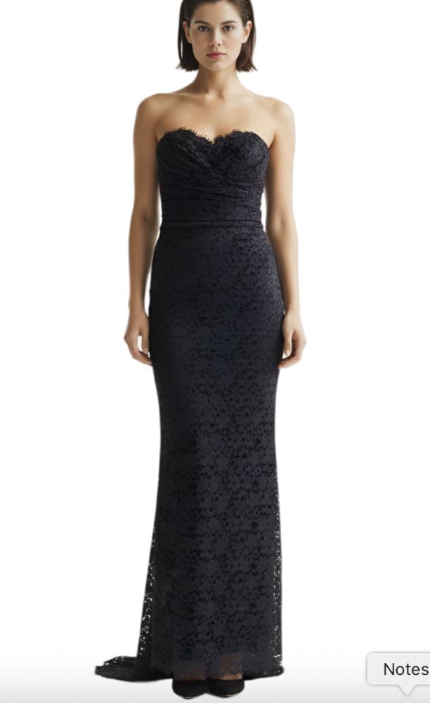 Dolce & Gabbana Strapless Lace Long Dress - Image 1