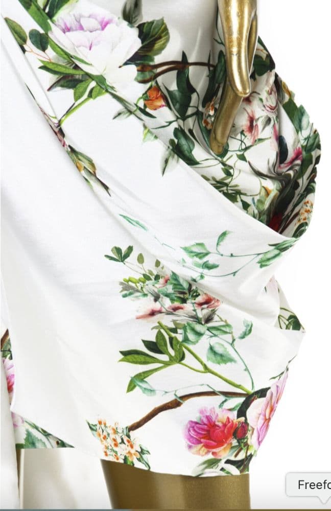 Alex Perry Corseted Floral Mini Dress With Train - Image 3