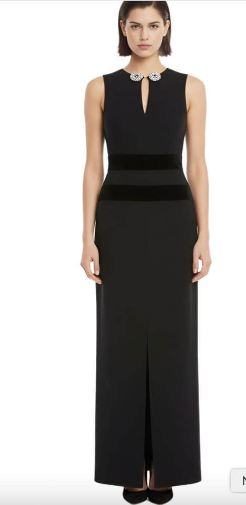 Alexander Mcqueen Wool Embellished Collar Evening Dress - Image 1