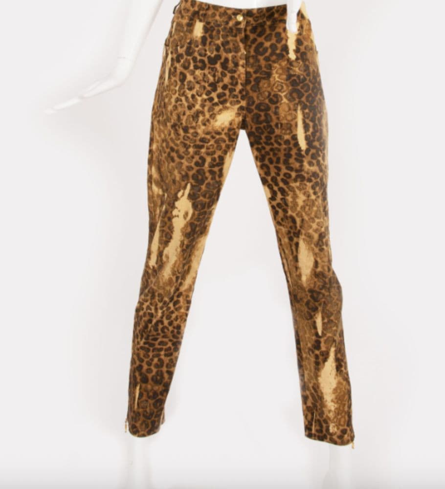 Christian Dior Fall 2000 Leopard Denim Pants - Image 4